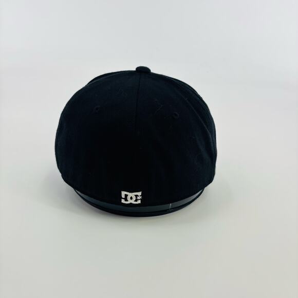 DC Skateboards Hat Cap Fitted Flex 7 1/4 Black Blue Mens Surf Skate Vintage VTG - Picture 3 of 6